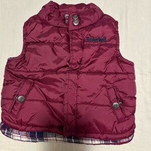 Timberland Red Quilted Puffer Vest